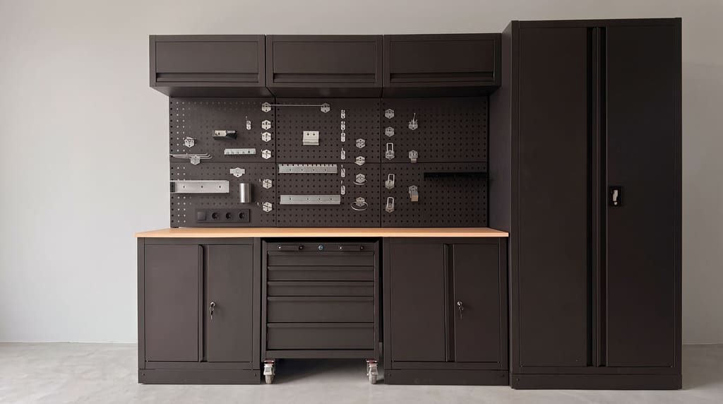 Setul standard, Nișa centrală: Unitate mobilă cu scule. 295 × 200 × 52 cm.